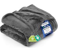Utopia Bedding Plaid Coperta Pile di Flanella [152x127 cm, Grigio]