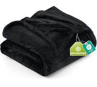 Utopia Bedding Coperta in Pile Coperta Leggera per Letto, Divano o Divano, Adatta a Tutte le Stagioni [259x228 cm, Nero]
