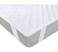 Utopia Bedding Protezione per materasso trapuntata con cinghia elastica 150x200 cm, Coprimaterasso fino a 38 CM di profondità, Topper per letto (Bianco)