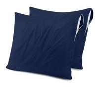Utopia Bedding Protezioni per Cuscini Impermeabili (Senza Inserti per Cuscini) con Cerniera Europea (Confezione da 2 Blu Navy) Fodere per Cuscini