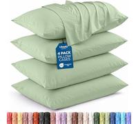 Utopia Bedding Queen - Confezione da 4 federe con chiusura a busta, in morbido tessuto di microfibra spazzolata, resistenti al restringimento e allo sbiadimento, per letto queen size, 50 x 76 cm