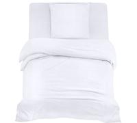 Utopia Bedding Set Copripiumino da 3 Pezzi - Copripiumino 135x200cm, Lenzuolo con Angoli 90x20cm, Federa 80x80cm - (Bianco, Singolo)
