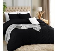 Utopia Bedding Set copripiumino leggero con federe da 50 x 65 cm, 200 x 220 cm, in morbida microfibra di poliestere (nero)