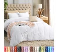 Utopia Bedding Set copripiumino leggero con federe da 50 x 90 cm, 220 x 265 cm, in morbida microfibra di poliestere (bianco)