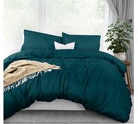 Utopia Bedding Set copripiumino per letto queen size, 1 copripiumino con 2 federe, 3 pezzi, copripiumino con chiusura a cerniera, in microfibra spazzolata ultra morbida, 228 x 228 cm (misura Queen,