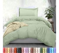 Utopia Bedding, Set copripiumino per letto singolo, 1 copripiumino con 1 federa, 2 pezzi copripiumino con chiusura a cerniera, morbida microfibra spazzolata, 172 x 228 cm (Twin/Twin XL, salvia)
