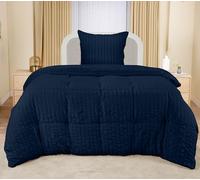 Utopia Bedding Set Copripiumino Seersucker - Include 1 Copripiumino Singolo 135x200 cm con chiusura a cerniera, 1 Federa 80x80 cm con chiusura a busta; il piumino è venduto separatamente.