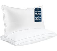 Utopia Bedding Set di 2 cuscini per letto king size (bianco), rinfrescanti, qualità alberghiera, cuscino a soffietto per schiena, stomaco o sul lato