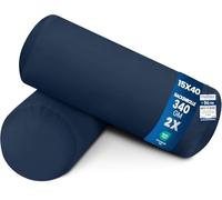 Utopia Bedding Set di 2 cuscino cilindrico, 15 x 40 cm, Blu Navy | Set di 2 cuscini cilindrici morbidi e confortevoli, ideali per il supporto di collo, schiena e gambe.