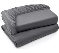 Utopia Bedding Set di 2 Lenzuolo con Angoli Due Piazze Matrimoniale - Twin XL - Grigio - Microfibra Spazzolata - Lenzuolo sotto con Angoli Elasticizzato