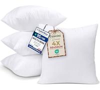 Utopia Bedding Set di 4 Cuscini, 50 x 50 cm Imbottitura per Cuscini, Cuscini Divano, Cuscino Interno (Bianco)