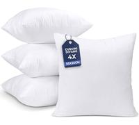 Utopia Bedding Set di 4 Cuscini, 55 x 55 cm Imbottitura per Cuscini, Cuscino Divano, Cuscino Interno (Bianco)