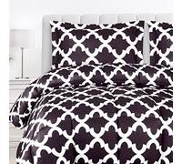 Utopia Bedding - Set di biancheria da letto con 2 federe - Set di biancheria da letto da 3 pezzi - Piumone alternativo in piuma - Morbido e confortevole - Lavabile in lavatrice, color prugna