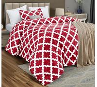 Utopia Bedding Set di biancheria da letto con copripiumino (rosso) con 1 federa per cuscino - piumino alternativo - morbido e confortevole - lavabile in lavatrice