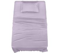 Utopia Bedding Set di lenzuola doppie - 3 pezzi - microfibra spazzolata - termoretraibile e resistente allo sbiadimento - facile da pulire (doppio, lavanda)