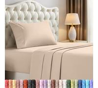 Utopia Bedding Set di lenzuola in microfibra, 3 pezzi, colore: beige, per letto matrimoniale