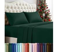 Utopia Bedding Set di lenzuola per letto king size, 4 pezzi, in microfibra spazzolata, resistente al restringimento e allo sbiadimento, facile da pulire (king size, smeraldo)