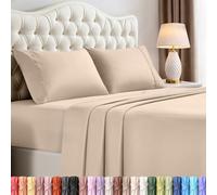 Utopia Bedding Set di lenzuola per letto matrimoniale, 4 pezzi, in microfibra spazzolata, resistente al restringimento e allo scolorimento, facile da pulire (marrone)
