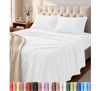 Utopia Bedding Set di lenzuola per letto queen size, 4 pezzi, in jersey di cotone, morbide elasticizzate, colore: bianco