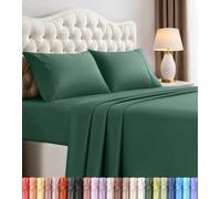 Utopia Bedding Set di lenzuola per letto queen size, in microfibra spazzolata, resistente al restringimento e allo sbiadimento, facile da pulire (queen size, smeraldo)