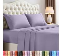 Utopia Bedding Set di lenzuola per letto queen size, in microfibra spazzolata, resistente al restringimento e allo sbiadimento, facile da pulire (Queen size, lavanda)