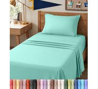 Utopia Bedding Set di lenzuola per letto singolo XL, essenziali per la camera da letto degli studenti, in microfibra morbida e traspirante, tessuto Oeko-Tex, 3 pezzi, 1 lenzuolo con angoli, 1 lenzuolo
