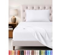 Utopia Bedding Set Lenzuola Letto 3 Pezzi, 90x190cm, Bianca