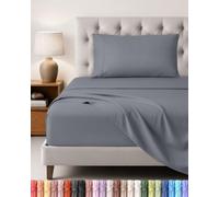 Utopia Bedding Set Lenzuola Letto 3 Pezzi, 90x190cm, Grigio