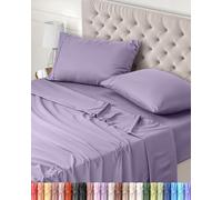 Utopia Bedding Set Lenzuola Letto 4 Pezzi, 150x200cm, Lavanda | Lenzuolo con Angoli, Lenzuolo Piatto e 2 Federe 50x75 - Matrimoniali - Oeko-Tex Certificato - Poliestre di Microfibra