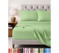 Utopia Bedding Set Lenzuola Letto 4 Pezzi, 150x200cm, Verde Salvia | Lenzuolo con Angoli, Lenzuolo Piatto e 2 Federe 50x75 - Matrimoniali - Oeko-Tex Certificato - Poliestre di Microfibra