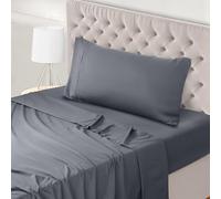 Utopia Bedding - Set Lenzuola Letto Singolo 3 Pezzi 90x190 cm - Spazzolata Poliestre di Microfibra - Oeko-Tex Certificato - Lenzuolo con Angoli, Lenzuolo Piatto e 1 Federa 50x75, Grigio