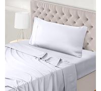 Utopia Bedding - Set Lenzuola Letto Singolo 3 Pezzi 90x190 cm - Spazzolata Poliestre di Microfibra - Oeko-Tex Certificato - Lenzuolo con Angoli, Lenzuolo Piatto e 1 Federa 50x75, Bianco