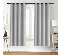 Utopia Bedding Tende Oscuranti Per Interni 2 pezzi (132x160 cm, Bianco Grigiastro), Tende Termiche Isolanti per interni Per Camera Da Letto e Soggiorno