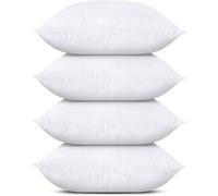 Utopia Bedding Throw Pillows (Set of 4 White) 18 x 18 Inches Pillows for Sofa Bed and Couch Decorative Stuffer Pillows