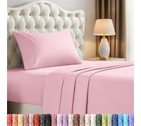 Utopia Bedding Twin Bed Sheets Set - 3 Piece Bedding - Brushed Microfiber - Shrinkage and Fade Resistant - Easy Care (Twin, Pink)