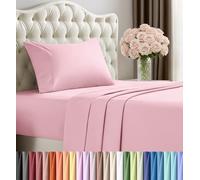 Utopia Bedding Twin Bed Sheets Set - 3 Piece Bedding - Brushed Microfiber - Shrinkage and Fade Resistant - Easy Care (Twin, Pink)
