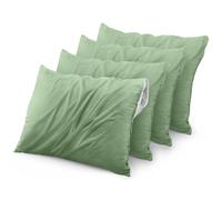 Utopia Bedding Waterproof Pillow Protectors Zippered (4 Pack Sage) Standard Size Bed Bug Proof Pillowcases Pillow Encasement Covers 20 x 26 Inches