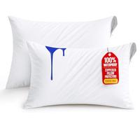 Utopia Bedding Waterproof Pillow Protectors Zippered King Size (2 Pack, White), Zippered Pillowcases, Bed Bug Proof Pillow Encasement Covers 20 x 38 Inches