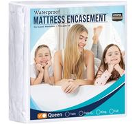 Utopia Bedding Zippered Mattress Encasement Queen, 100% Waterproof Bed Bug and Dust Mite Proof Mattress Protector, Absorbent Six-Sided Mattress Cover