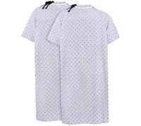 Utopia Care Camice da ospedale unisex, per pazienti, con laccetto posteriore, per uomini e donne, si adatta comodamente a taglie fino a 2XL, Blu Rosso Diamante, Free Size up to 2XL
