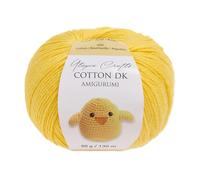 Utopia Crafts Amigurumi, filato di cotone DK, per uncinetto e lavoro a maglia, 50% cotone, 50% misto acrilico, 50 g (1, giallo)