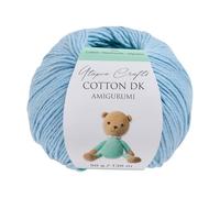 Utopia Crafts Amigurumi, filato di cotone DK, per uncinetto e lavoro a maglia, 50% cotone, 50% misto acrilico, 50 g (1, azzurro)
