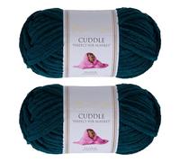 Utopia Crafts Cuddle Super Chunky Chenille Soft Yarn for Knitting and Crochet, 2x 100g - 60m (Emerald Green)