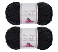 Utopia Crafts Cuddle Super Chunky Chenille Soft Yarn for Knitting and Crochet, 2x 100g - 60m (Heavy Metal)
