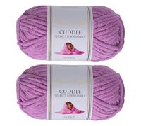 Utopia Crafts Cuddle Super Chunky Chenille Soft Yarn for Knitting and Crochet, 2x 100g - 60m (Lavender)