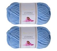 Utopia Crafts Cuddle Super Chunky Chenille Soft Yarn for Knitting and Crochet 2x 100g (Sky)