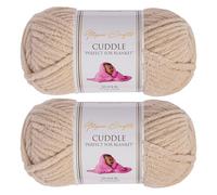 Utopia Crafts Cuddle Super Chunky Chenille Soft Yarn for Knitting and Crochet 2x 100g (Soft Amber)