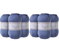 Utopia Crafts DK Double Knitting Yarn 3x 100g (Cloudy Blue) (Confezione da 2)