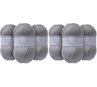 Utopia Crafts DK Double Knitting Yarn 3x 100g (Grey) (Confezione da 2)
