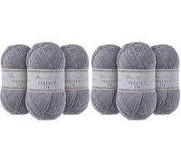 Utopia Crafts DK Double Knitting Yarn 3x 100g (Light Grey Heather) (Confezione da 2)